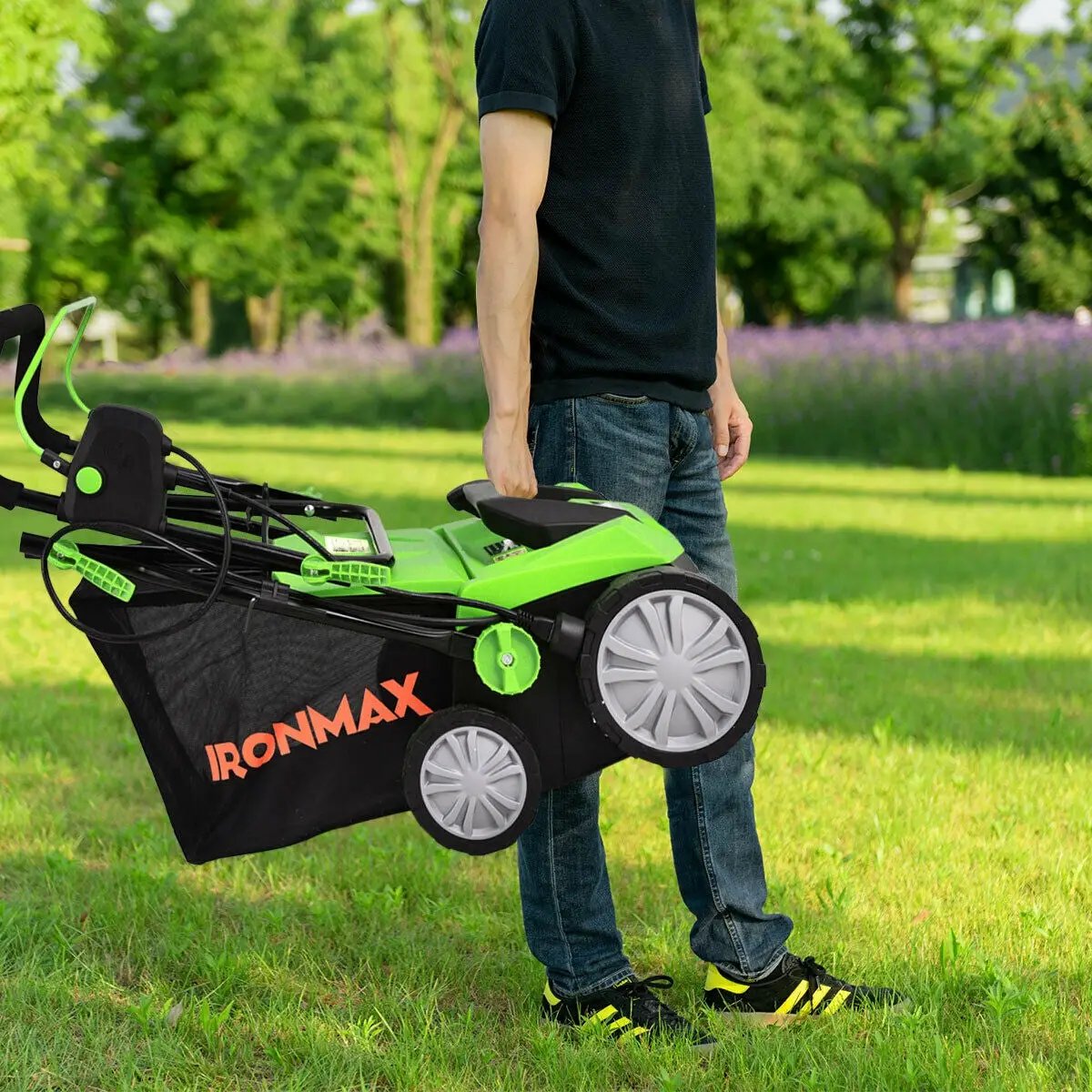 15 Inch 13 Amp Electric Scarifier with Collection Bag and Removable Blades by DirectDeals