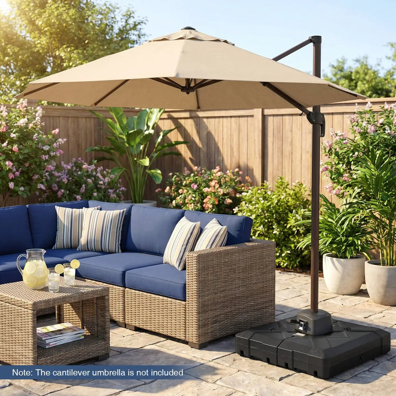 34" x 34" Cantilever Patio Umbrella Base with 4 Wheels by DirectDeals