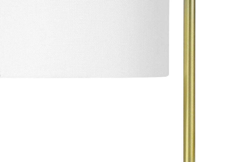 White Marble Table Lamp with Fabric Shade - Contemporary - White, photo 3 of 4