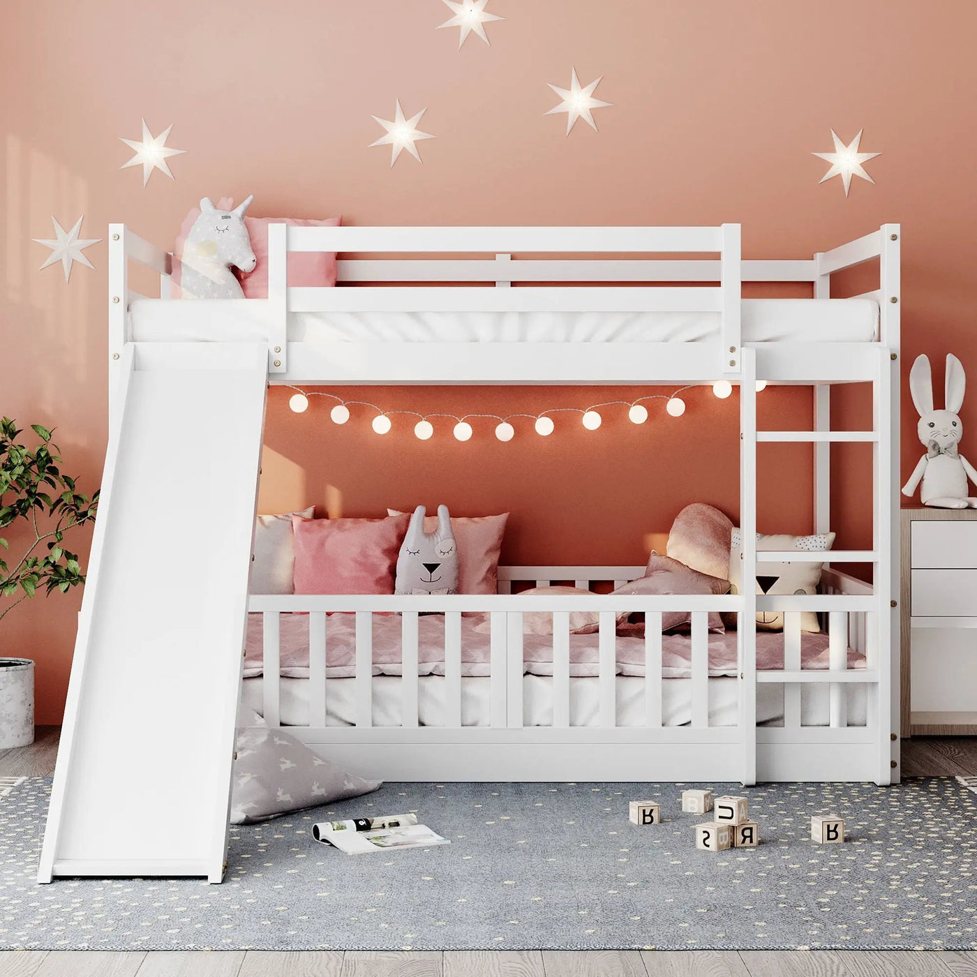 Functional Bunk Bed & Convertible Ladder And Slide by Unique Piece Furniture
