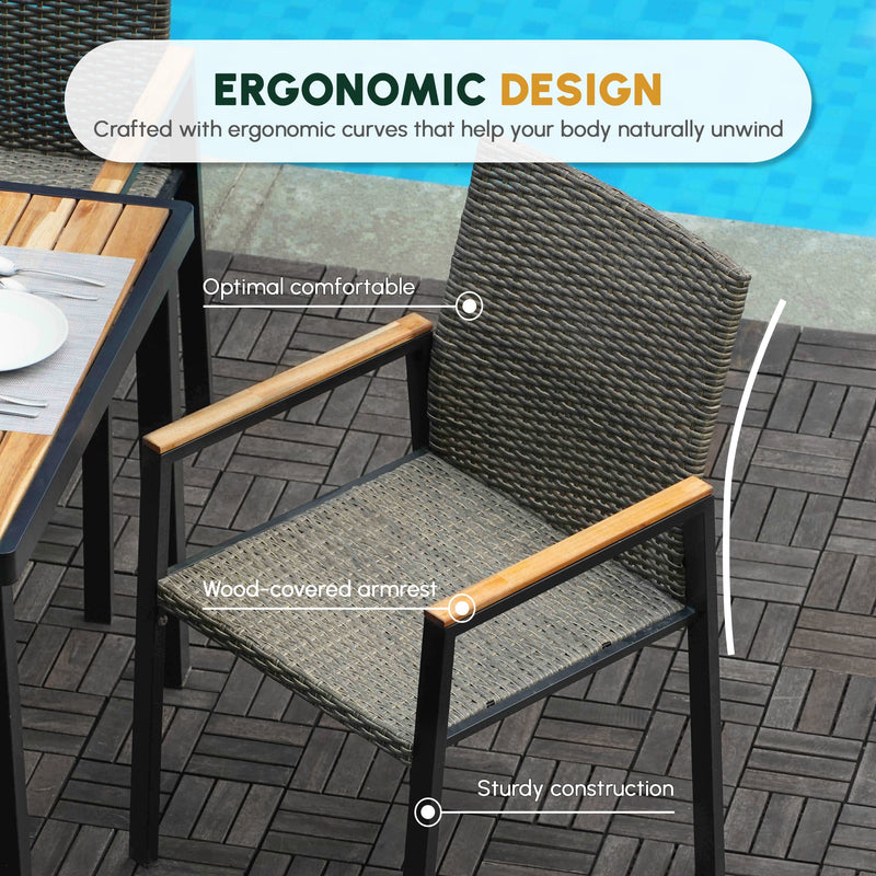 All Weather 7-Piece Patio Dining Table Set by HouseOfZazla