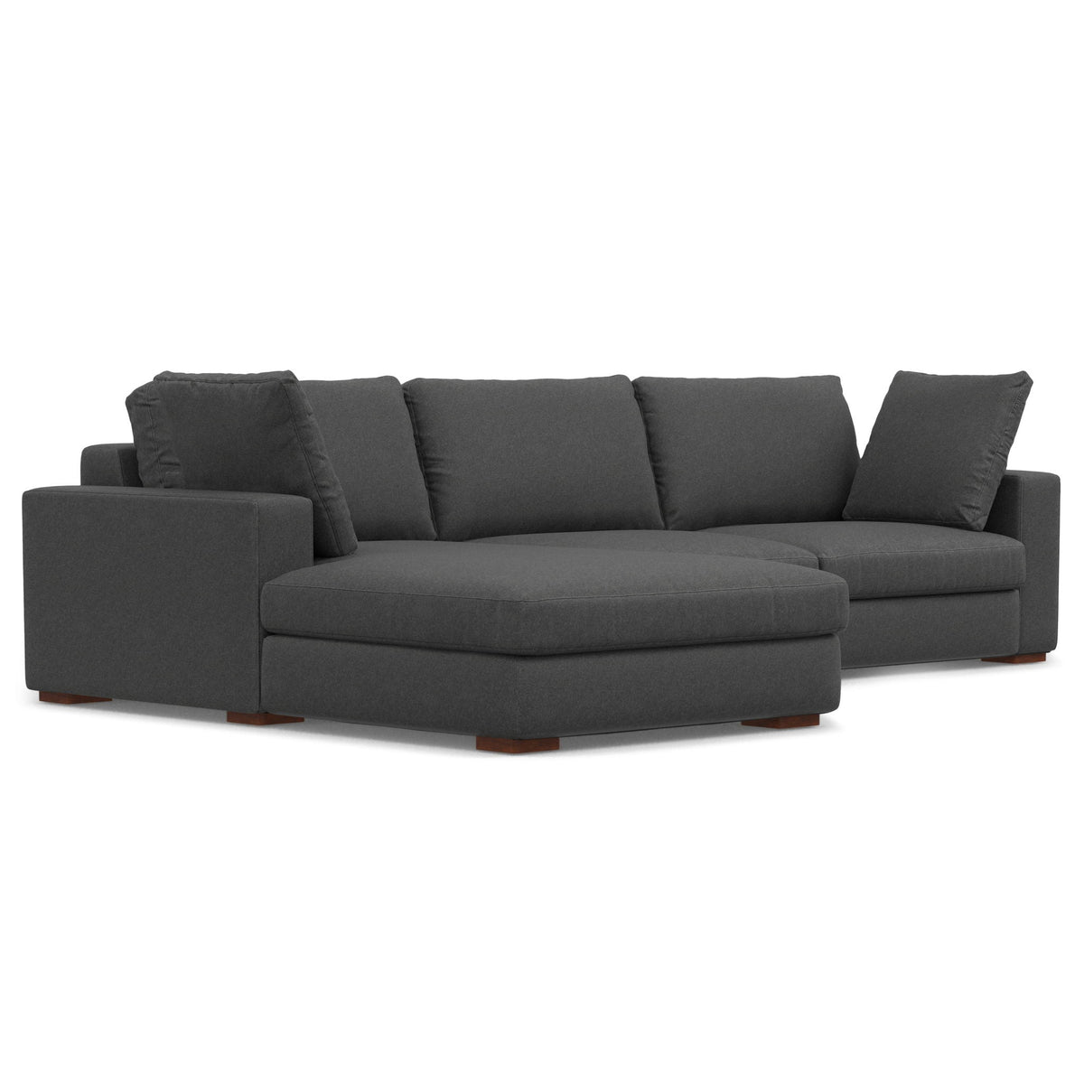 Charlie Deep Seater Sectional Sofa with Performance Fabric - Dark Gray or Beige, photo 3 of 26