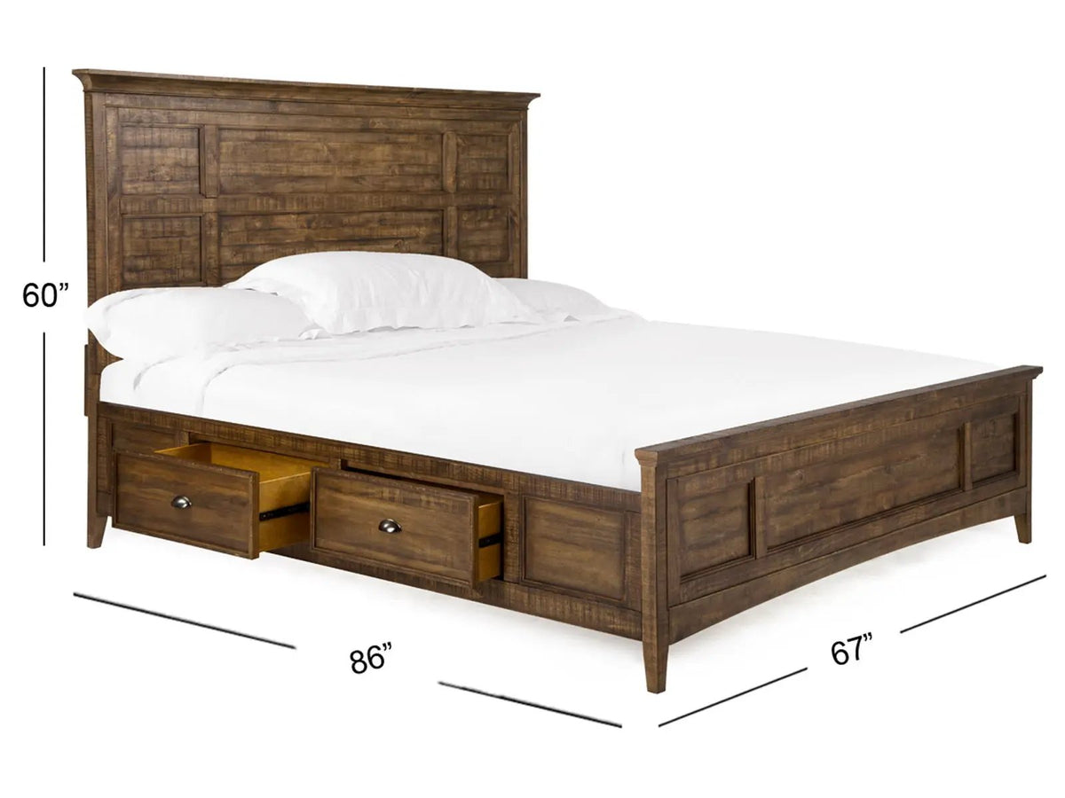 Bay Creek - Complete Panel Bed With Storage Rails, photo 4 of 7