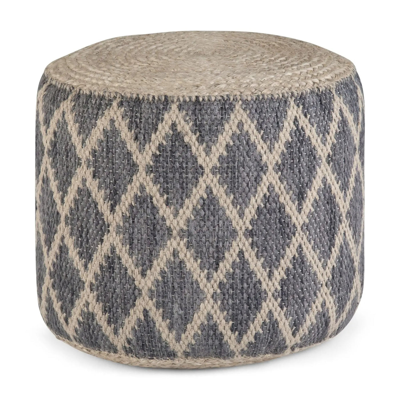 Edgeley - Handcrafted Round Pouf by HouseOfZazla