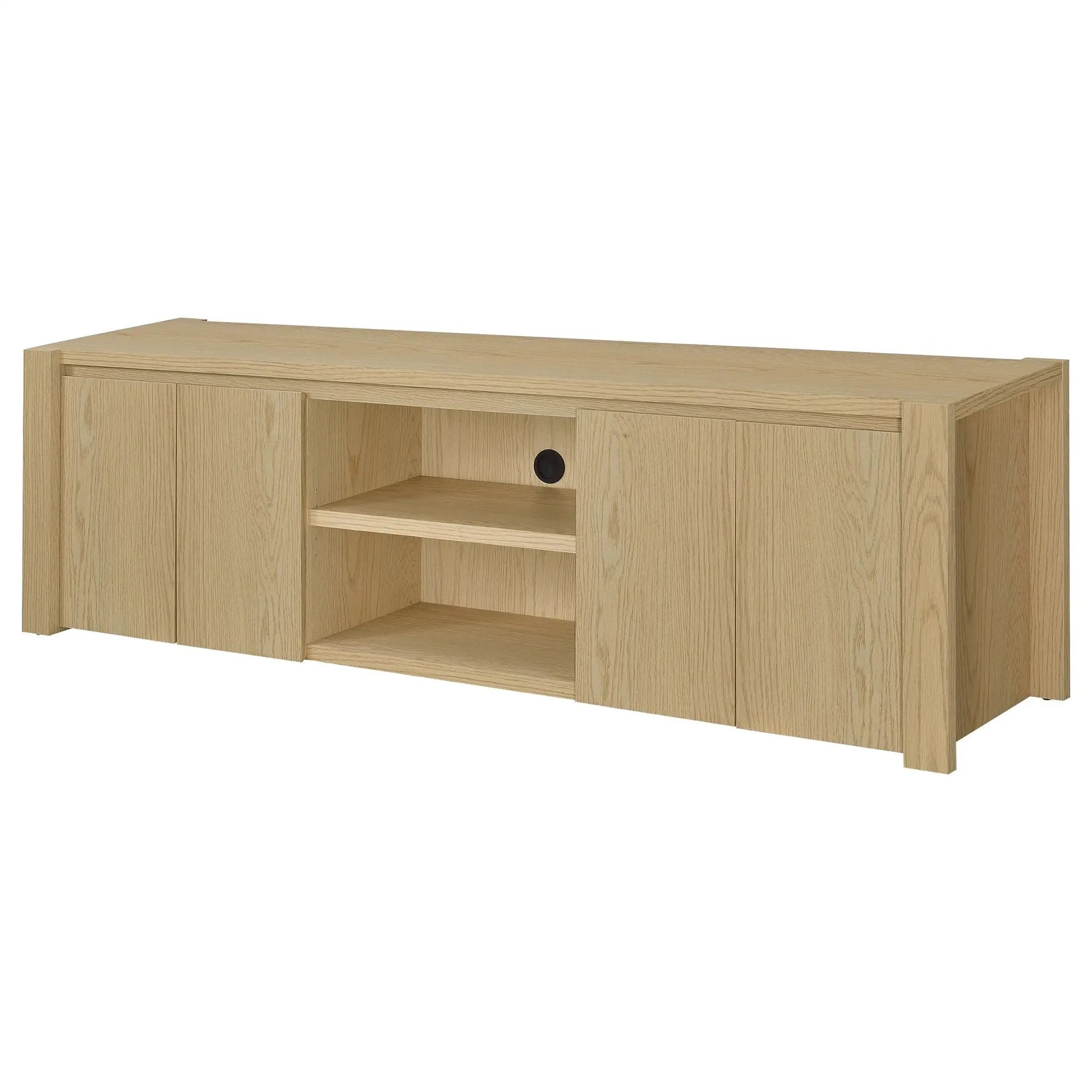 Laurelton 78-inch 4-door TV Stand Media Console Light Oak by Unique Piece Furniture