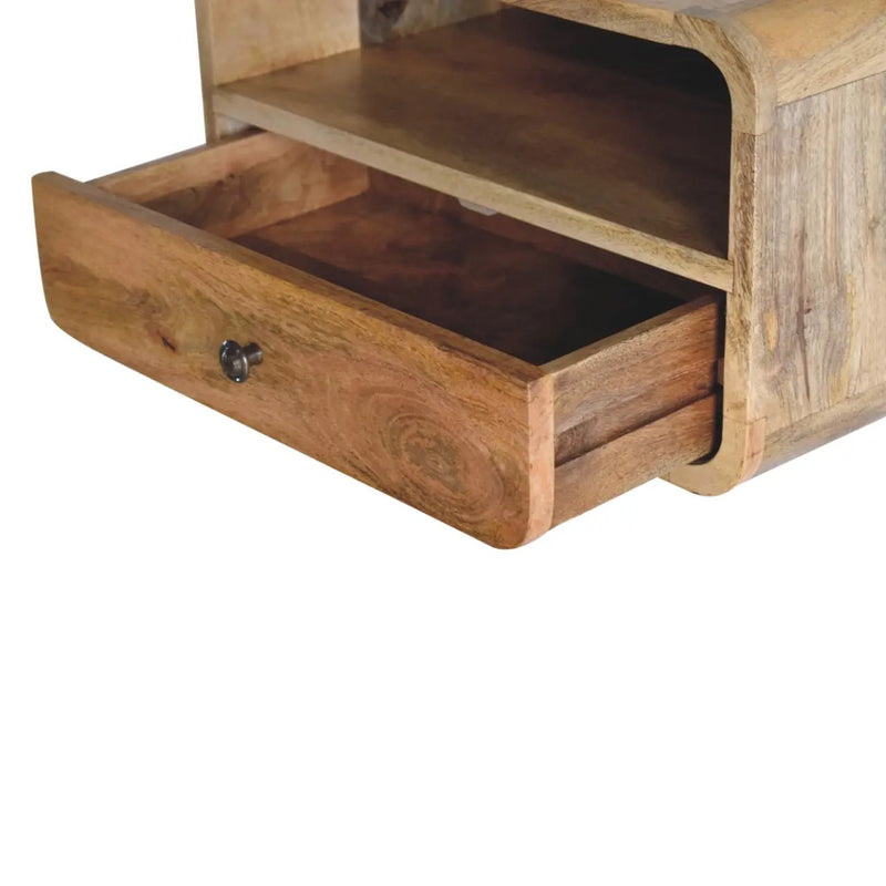 Large Floating Bedside, 1 Drawer, 1 Open Slot, Oak-ish by HouseOfZazla
