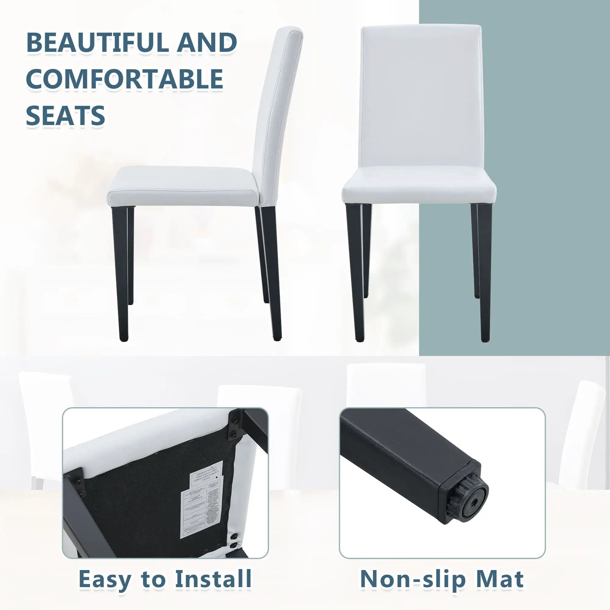 Versatile Dining Chairs With Comfortable Design And Metal Legs by Unique Piece Furniture