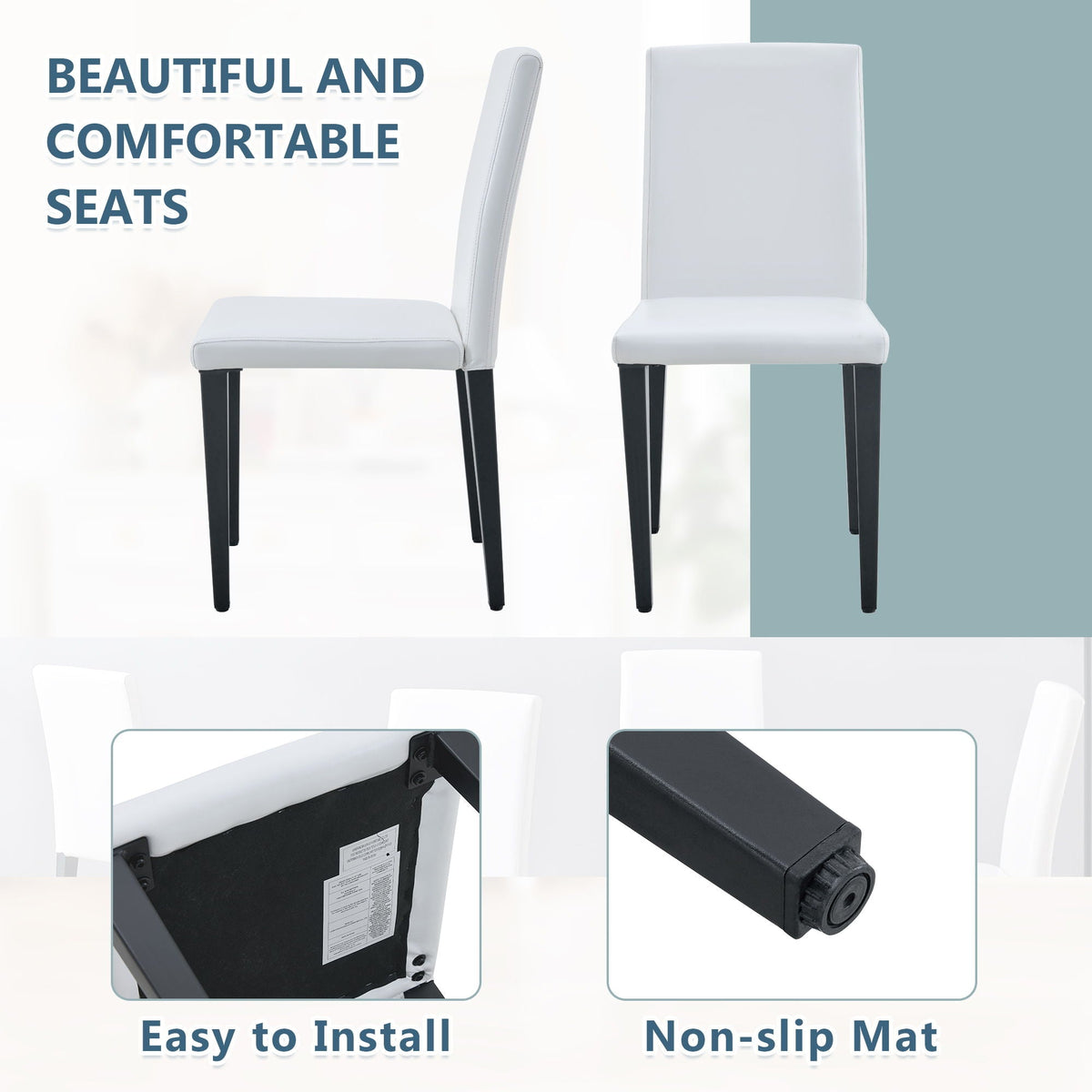 Versatile Dining Chairs With Comfortable Design And Metal Legs, photo 7 of 33