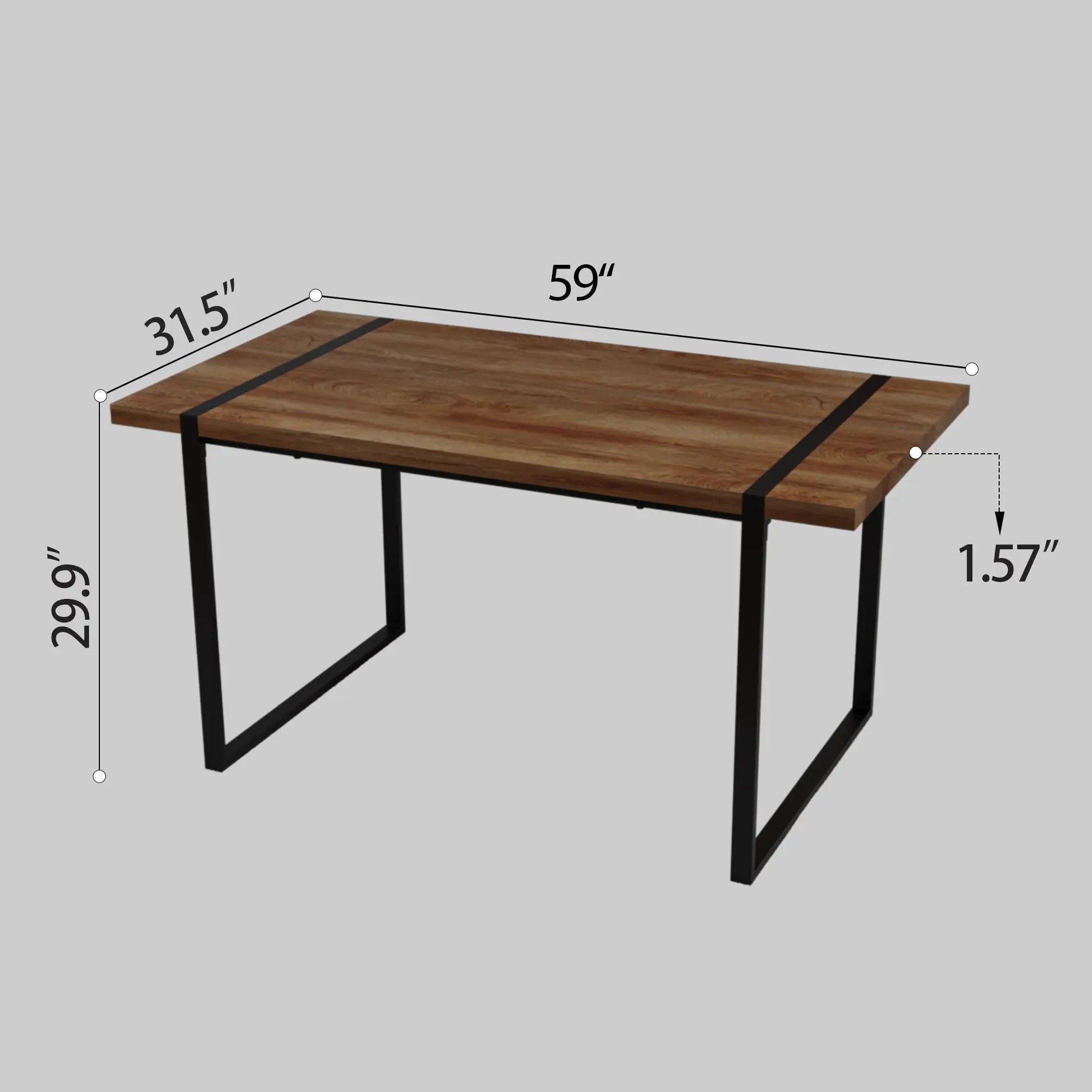 Rectangular Dining Table, 4 - 6 Person Capacity - Wood by Unique Piece Furniture