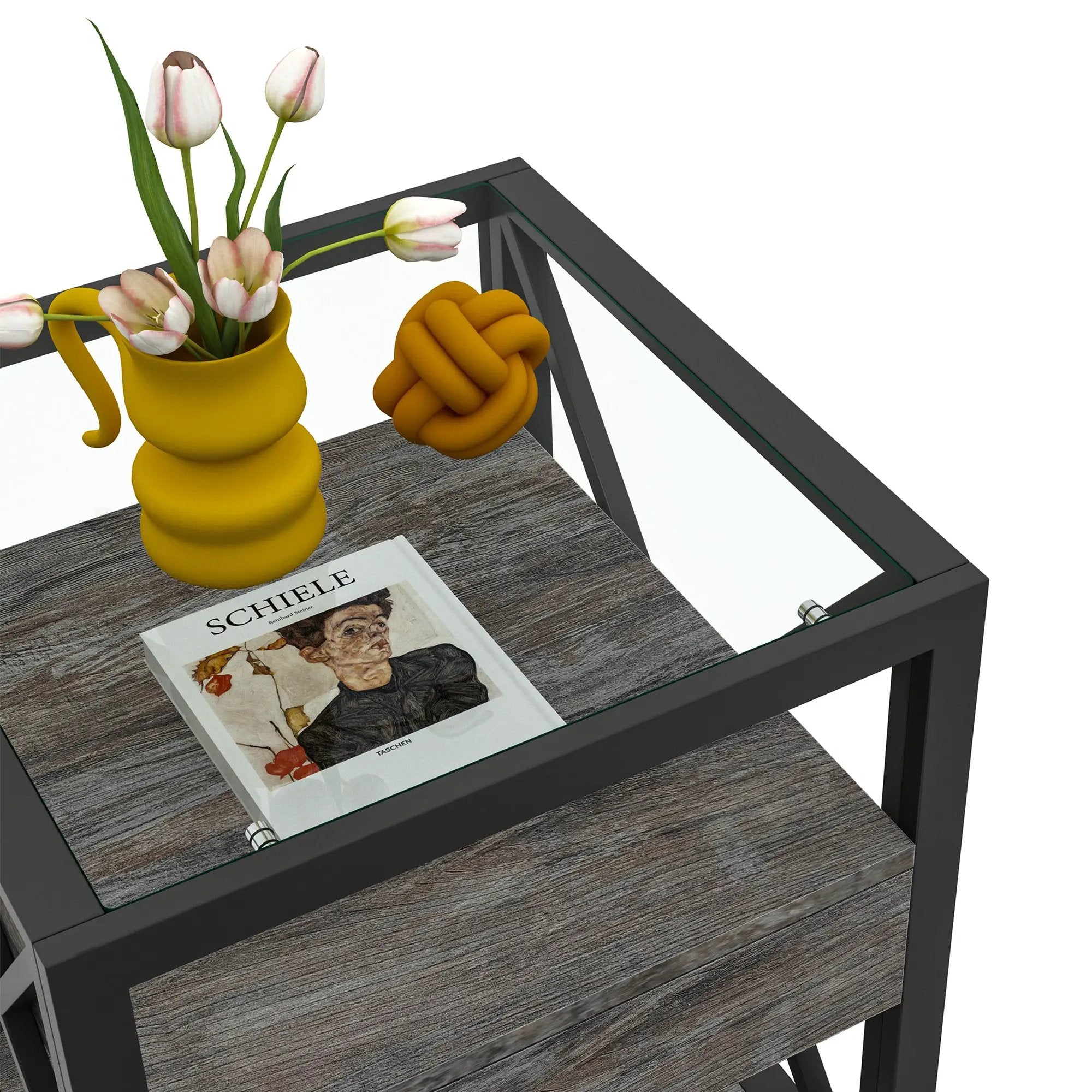 Set of 2 Modern End Tables with Drawer - Nightstands by HouseOfZazla