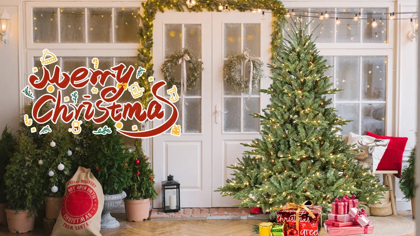 5FT The Full-Bodied Pre-Lit Evergreen Christmas Tree by HouseOfZazla
