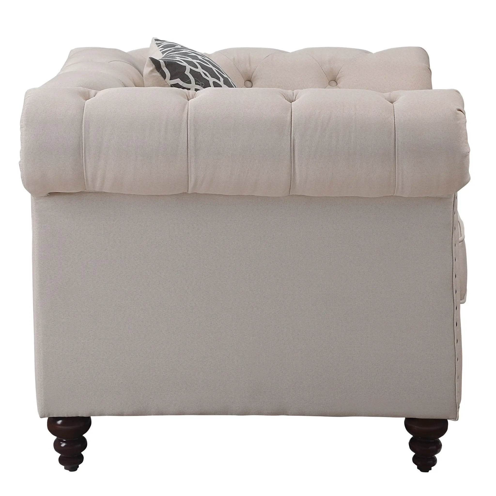 Aurelia - Linen Chair With Pillow - Beige by Unique Piece Furniture