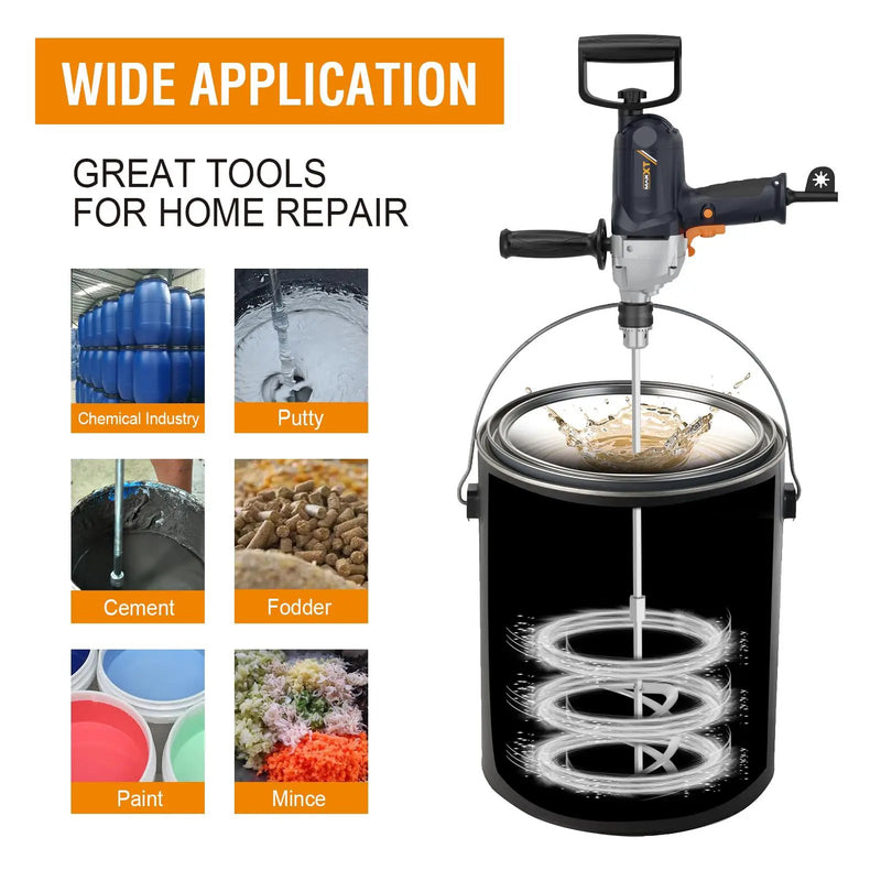 Drill Mixer Set with Spade Handle by HouseOfZazla