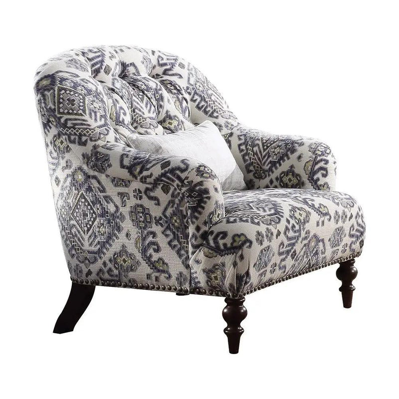 Saira - Chair With Pillow - Pattern Fabric by Unique Piece Furniture