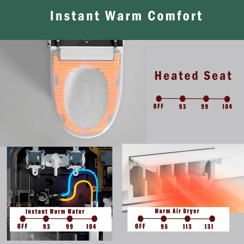 Modern Smart Toilet with Bidet Seat Built-in by HouseOfZazla