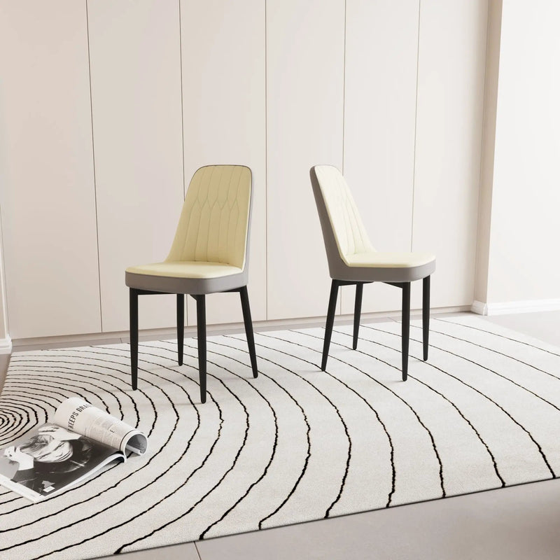Modern Dining Chair With Cushions And Metal Legs by Unique Piece Furniture