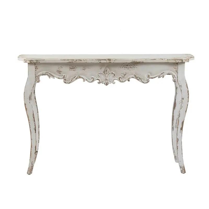 Slimline wash Console Table, For Hallway Living Room Bedroom - White Washed by Unique Piece Furniture
