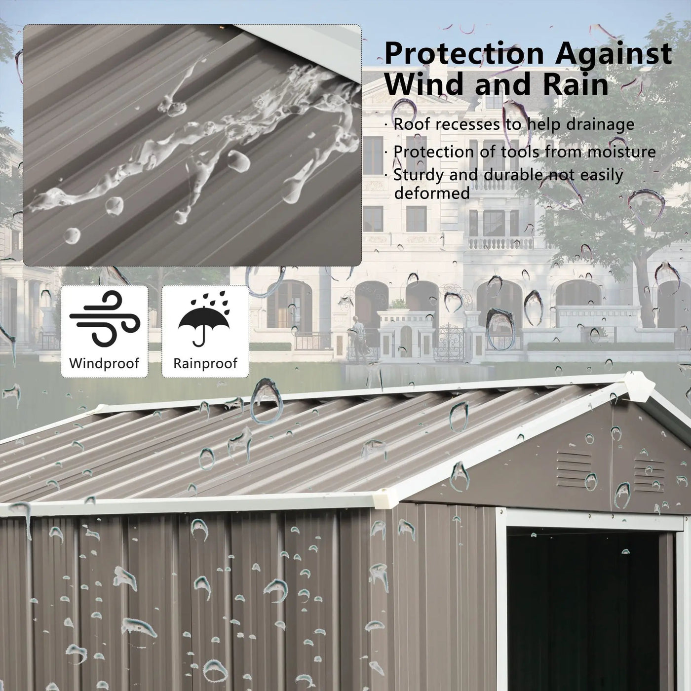 Outdoor Metal Storage Shed With Window by HouseOfZazla