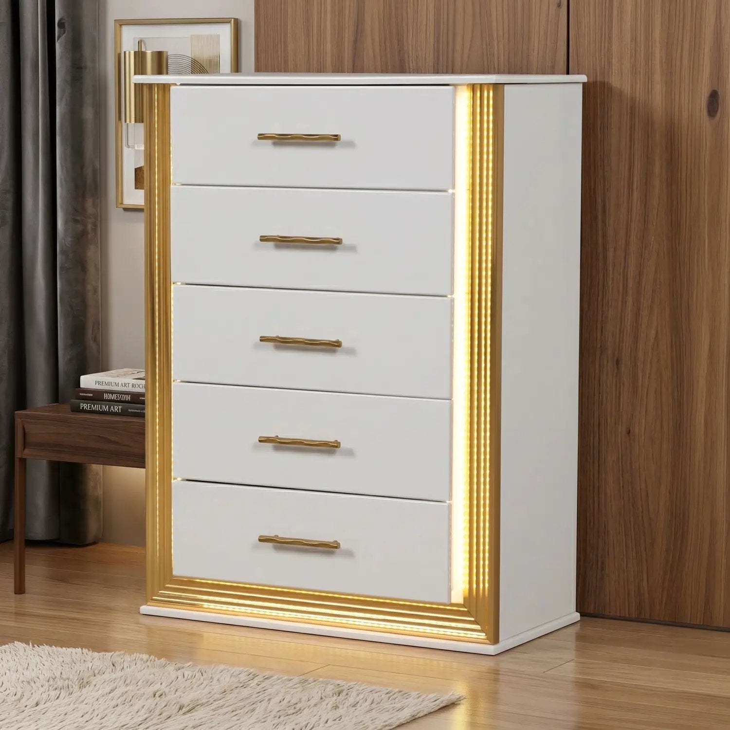 Obsession - 5 Drawer Chest - White by HouseOfZazla