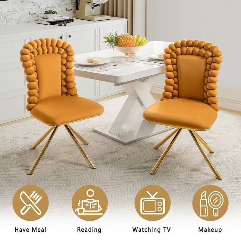 Upholstered Swivel Dining Chairs (Set of 2) by Unique Piece Furniture