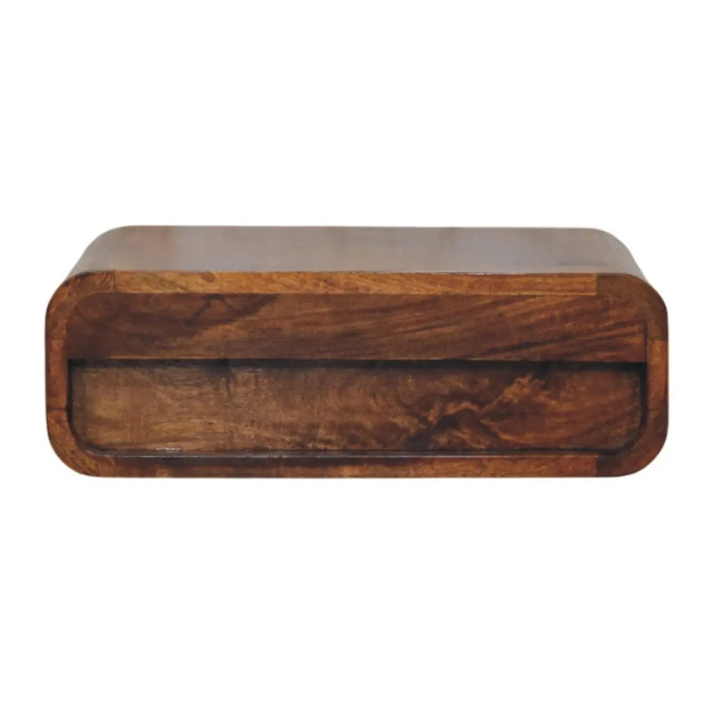 Solid Wood Avora Wall-Mounted Nightstand, 1-Drawer, Honey by HouseOfZazla