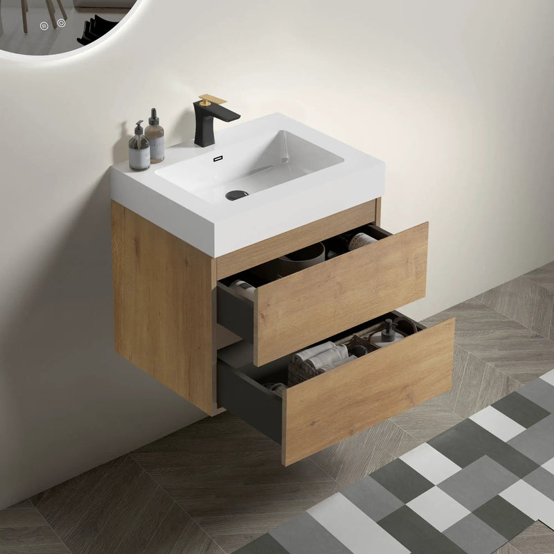 Alice - Bathroom Vanity With Sink, Large Storage Wall Mounted Floating Bathroom Vanity For Modern Bathroom by Unique Piece Furniture