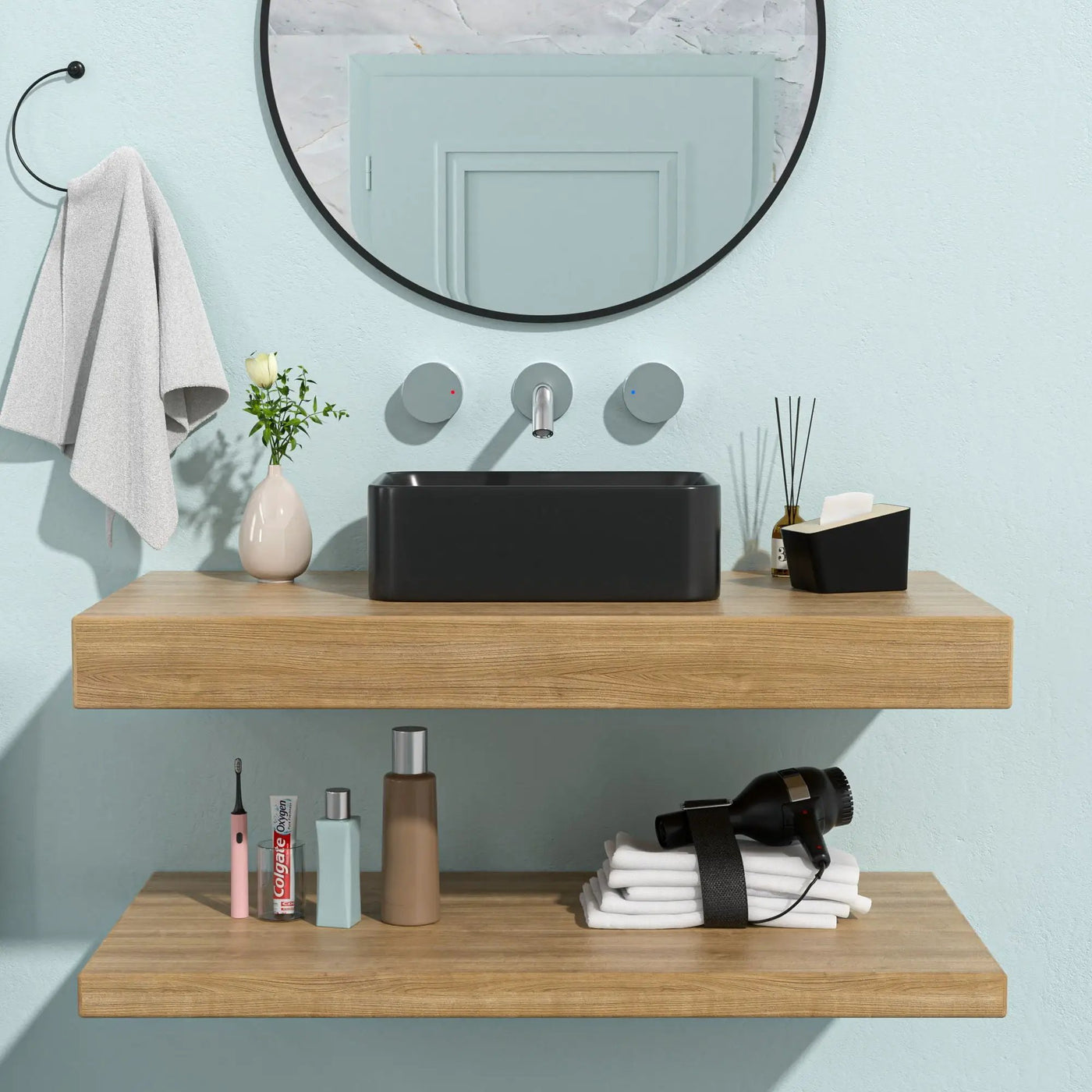 Sleek Ceramic Rectangular Vessel Bathroom Sink by HouseOfZazla