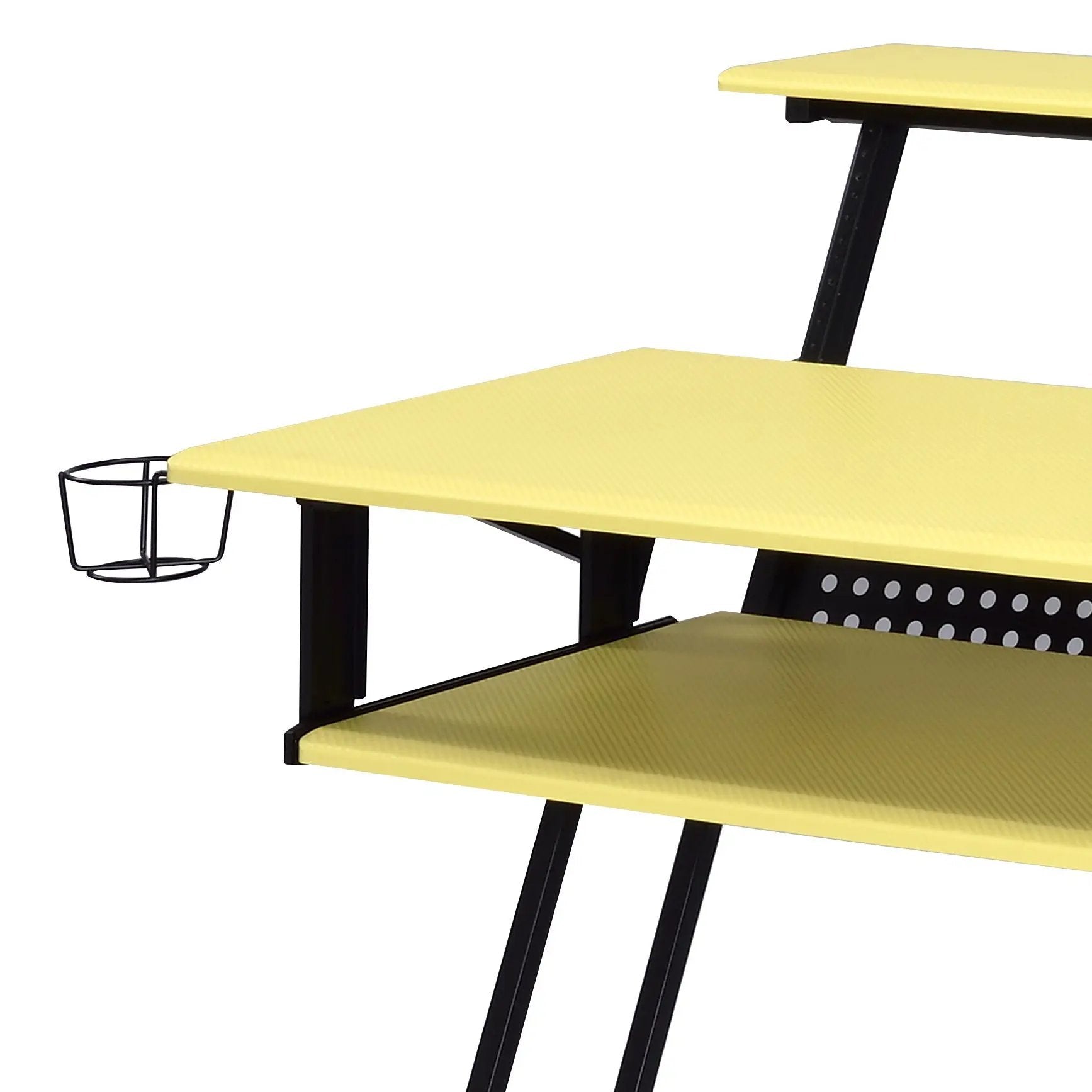 Suitor - Music Recording Studio Desk - Black / Yellow by Unique Piece Furniture