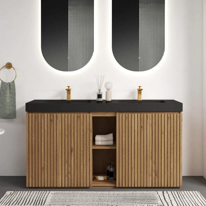 Galan 60F" Knotty Bathroom Vanity by HouseOfZazla