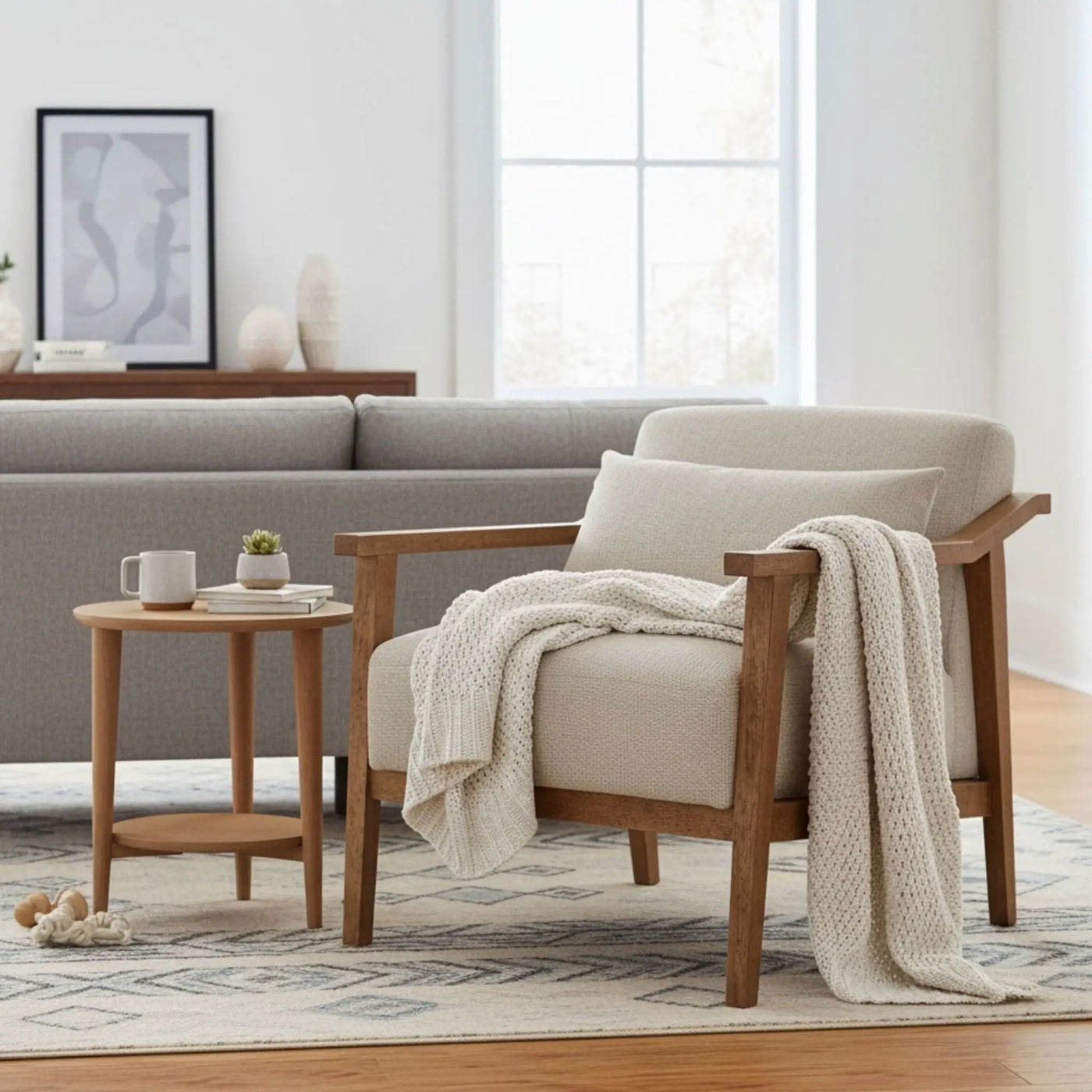 Reagan - Arm Accent Chair With Lumbar Pillow by HouseOfZazla