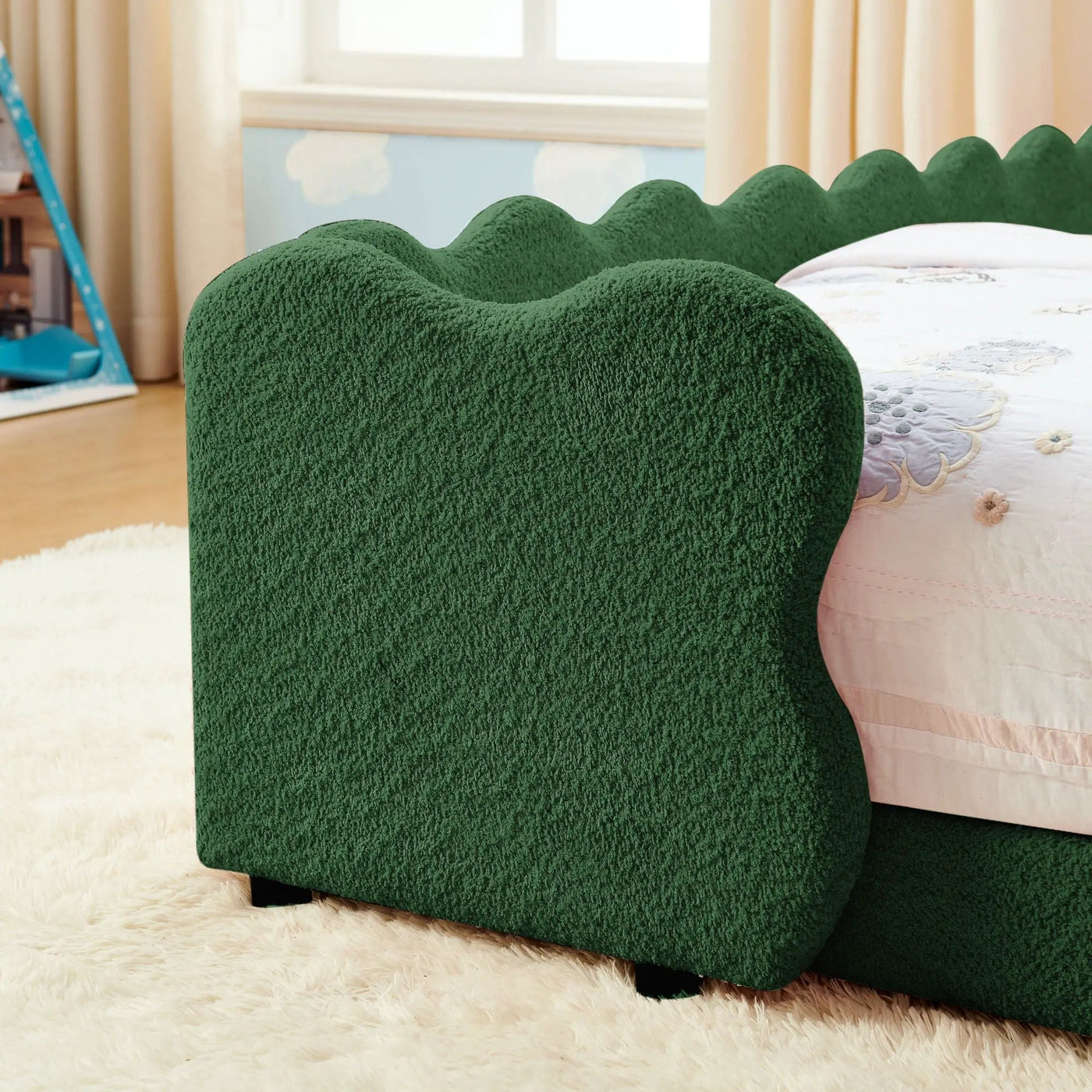 Cute Dinosaur Shaped Bed With Safety Guardrail, Toddler Frame by HouseOfZazla