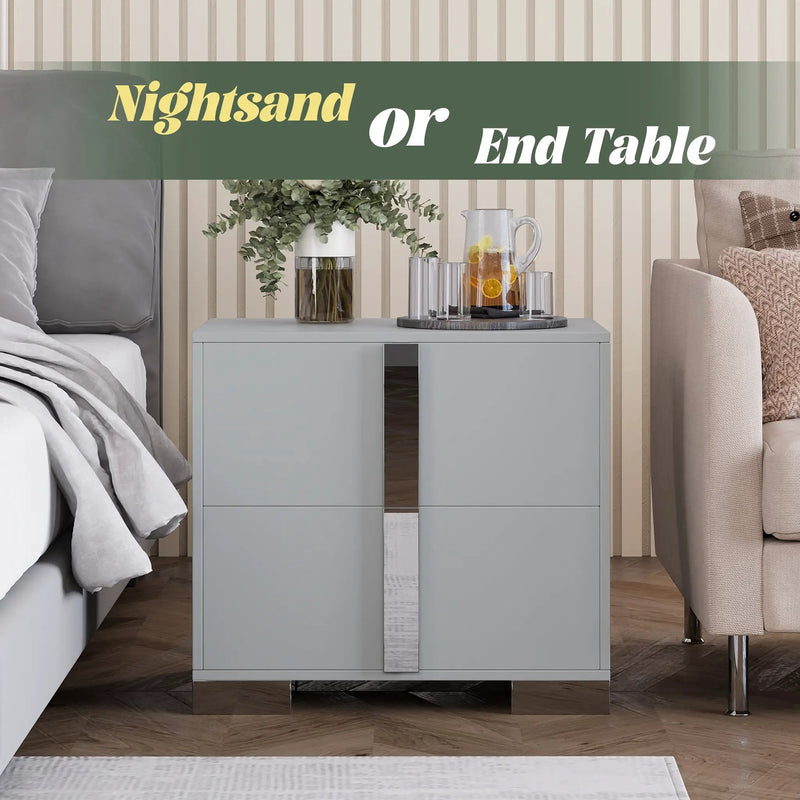 Modern End Table with Drawers by HouseOfZazla