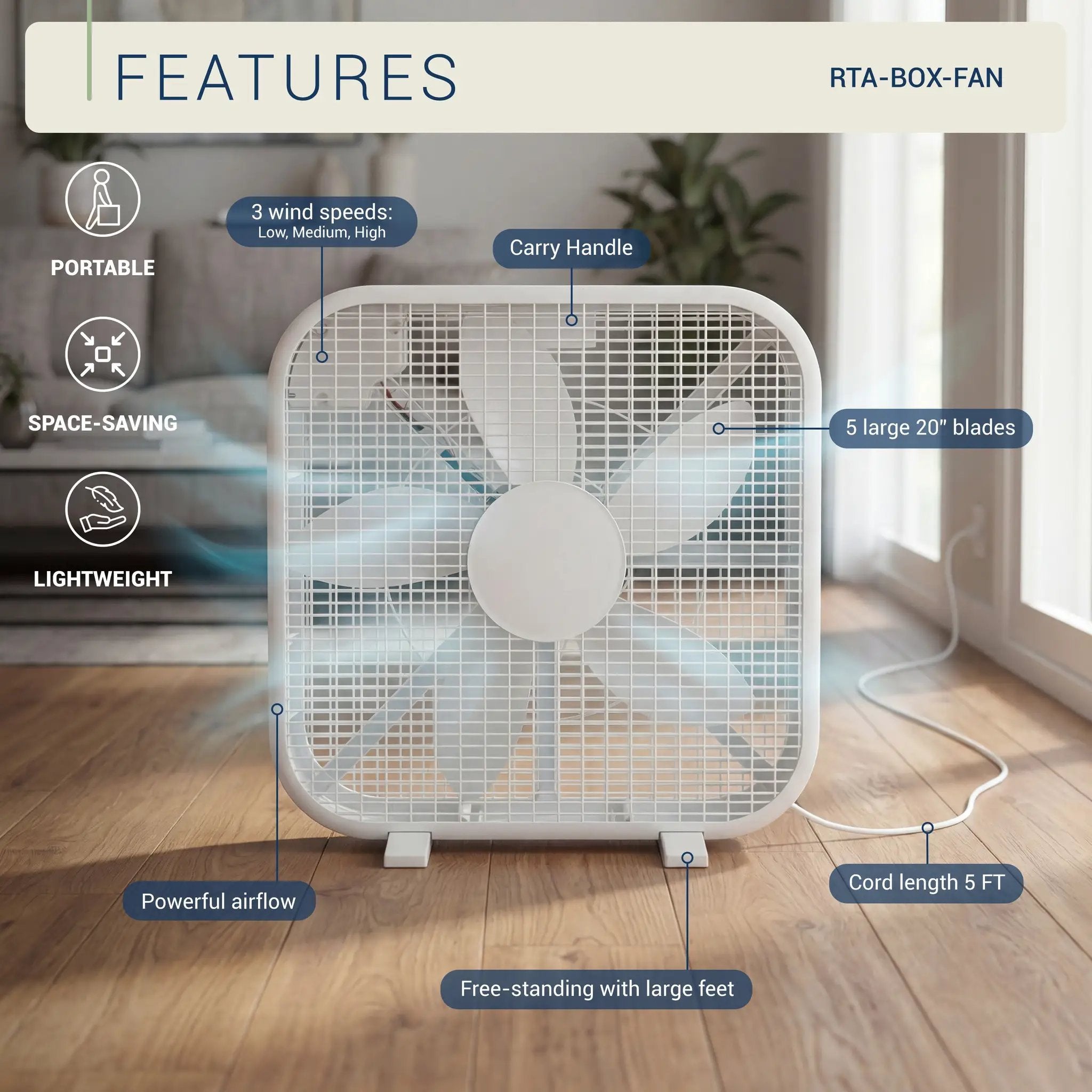 20 Inch Box Fan by HouseOfZazla