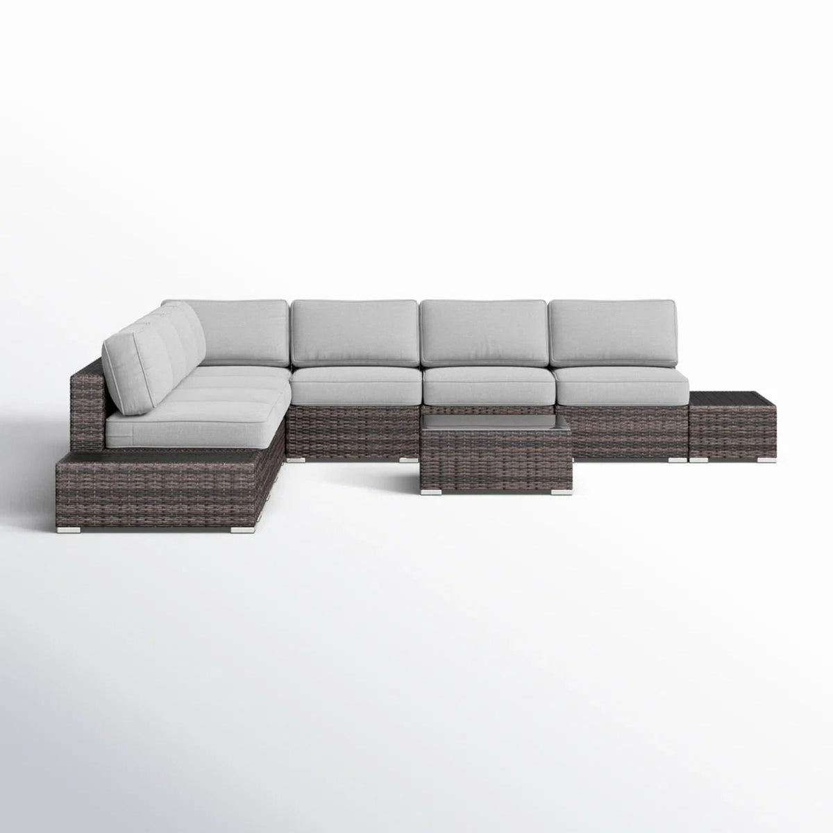 Wicker Sectional Seating Group With Cushions, photo 11 of 28