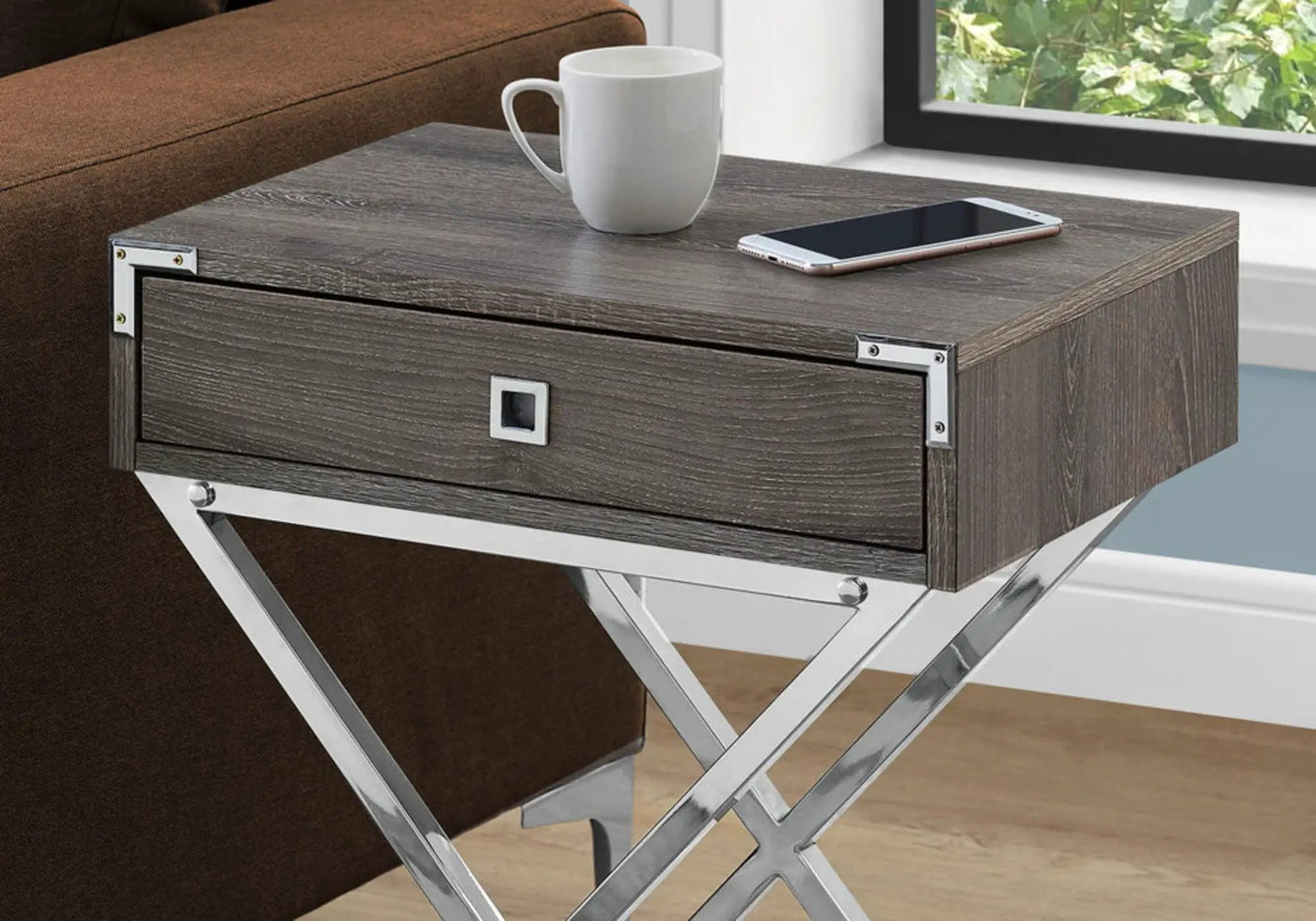 Accent Side Table with Storage Drawer by HouseOfZazla