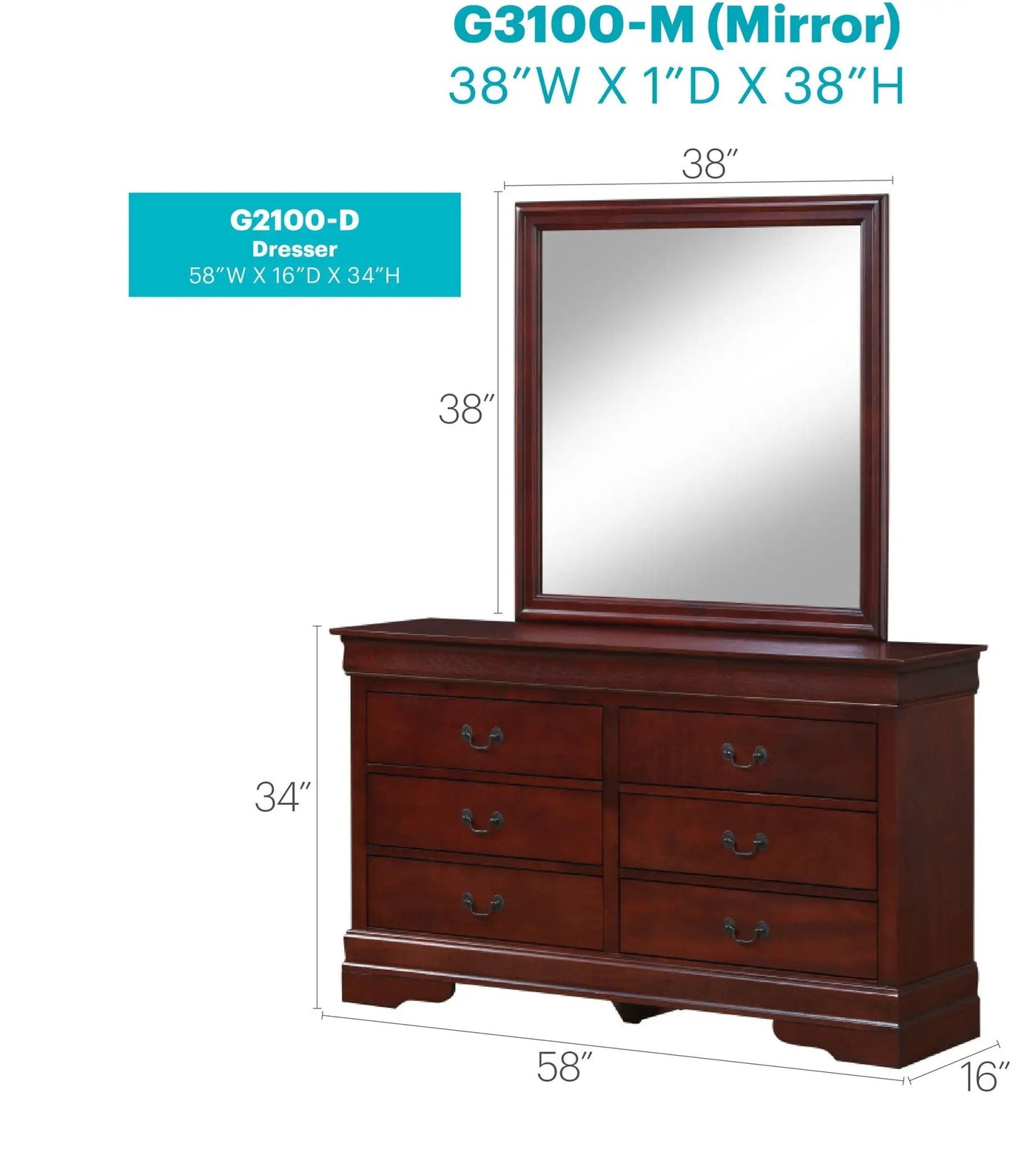 Louis Phillipe - Bedroom Dresser by HouseOfZazla