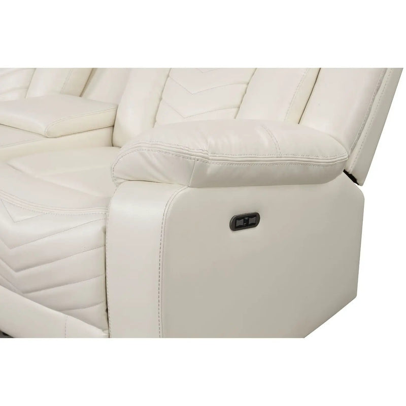 Challenger - Recliner Sectional Sofa, Built In USB, C Ports & Bluetooth by HouseOfZazla