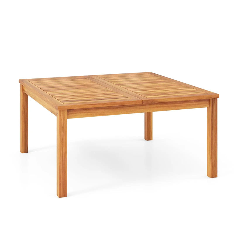 35.5 Inches Patio Solid Acacia Wood Coffee Table Side Table by DirectDeals