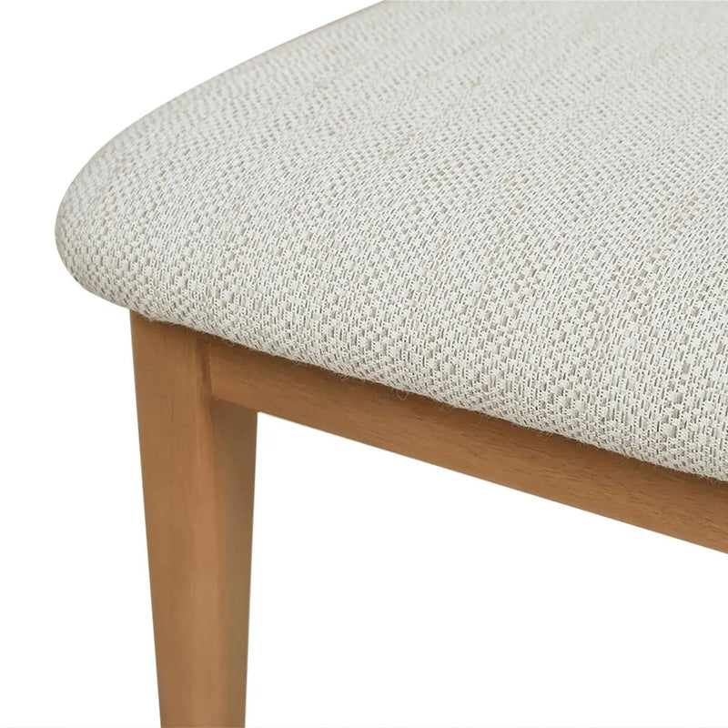 Scandi - Upholstered Dining Chair, Stain Resistant High (Set of 2) - Natural Light Brown / White Pepper by HouseOfZazla
