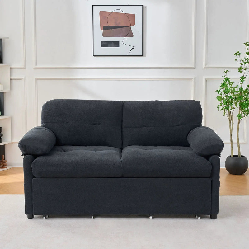 Convertible Pull Out Sofa Bed Queen Size, 3 In 1 With Side Storage by Unique Piece Furniture