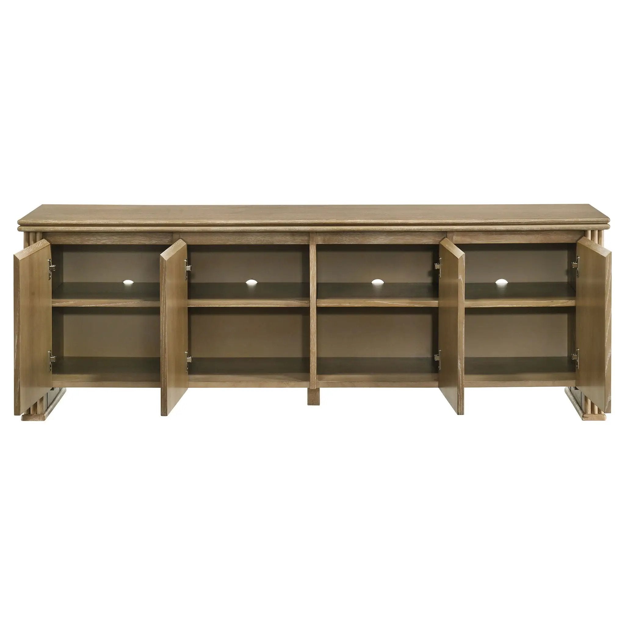 Adina 70-inch TV Stand Media Console Distressed Light Brown by Unique Piece Furniture