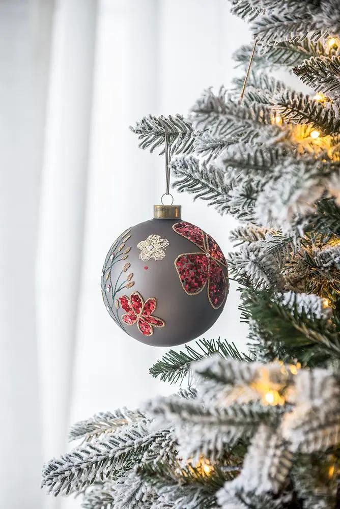 Glass Decorative Hanging Ball Christmas Tree Ornaments For Holiday Party Decorations by HouseOfZazla