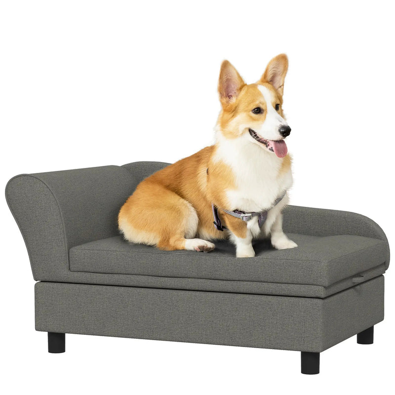 PawHut Pet Sofa Dog Couch Gray by HouseOfZazla