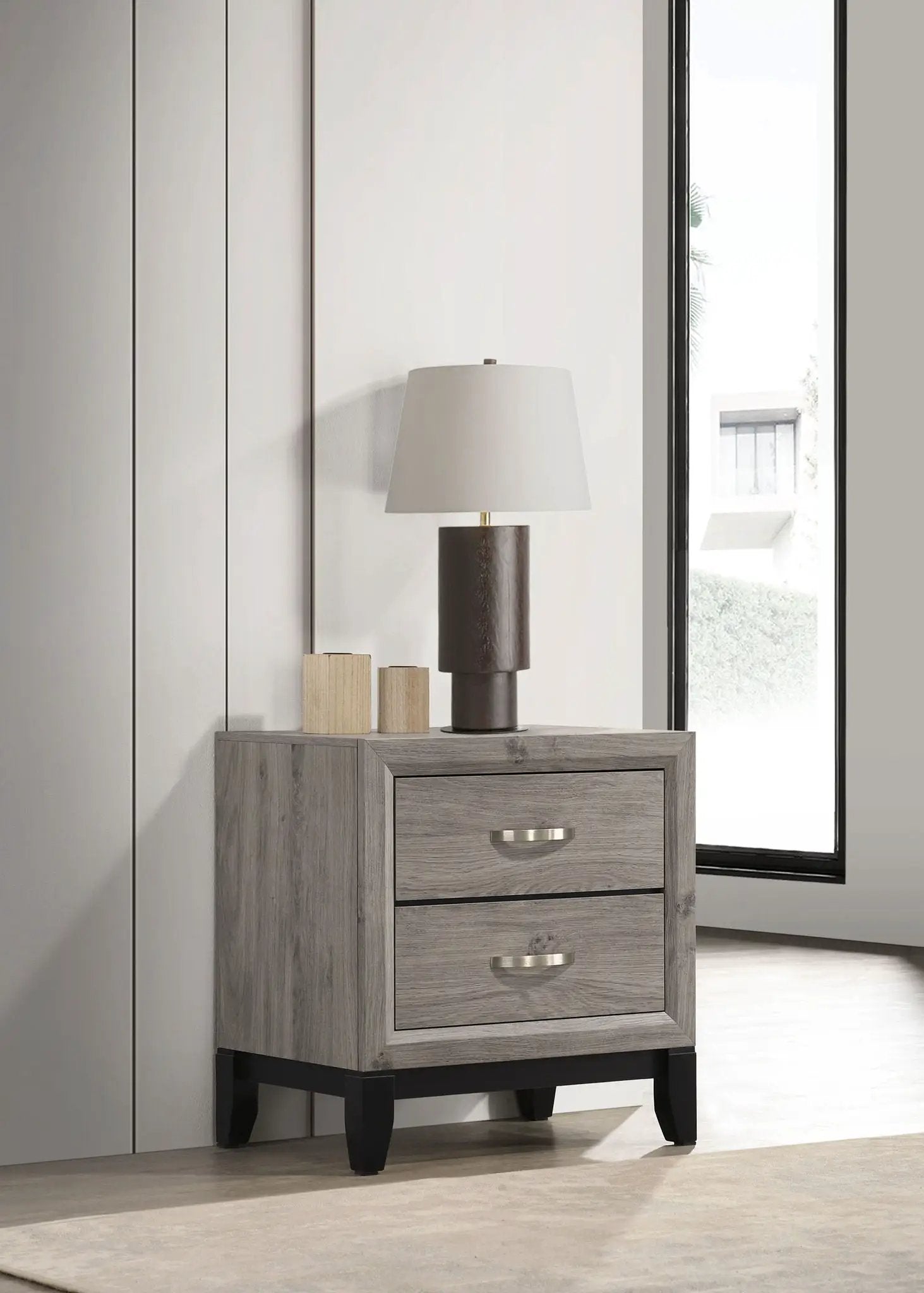 Watson 2-drawer Nightstand Bedside Table Light Taupe by Unique Piece Furniture