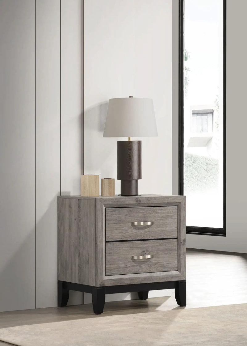 Watson 2-drawer Nightstand Bedside Table Light Taupe by Unique Piece Furniture