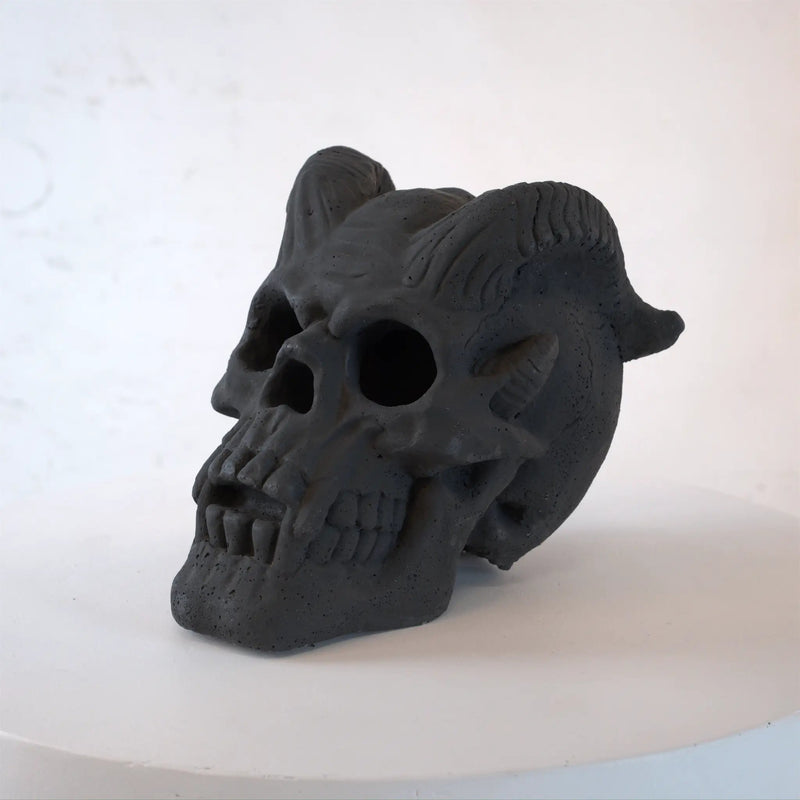 Hand-Forged Flame Skull for Fire Pits and Hearths by HouseOfZazla