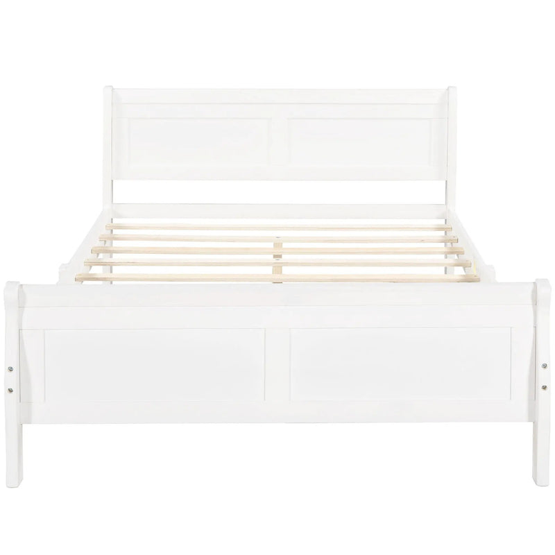 Platform Bed Frame Mattress Foundation Sleigh Bed With Headboard / Footboard / Wood Slat Suppor by Unique Piece Furniture