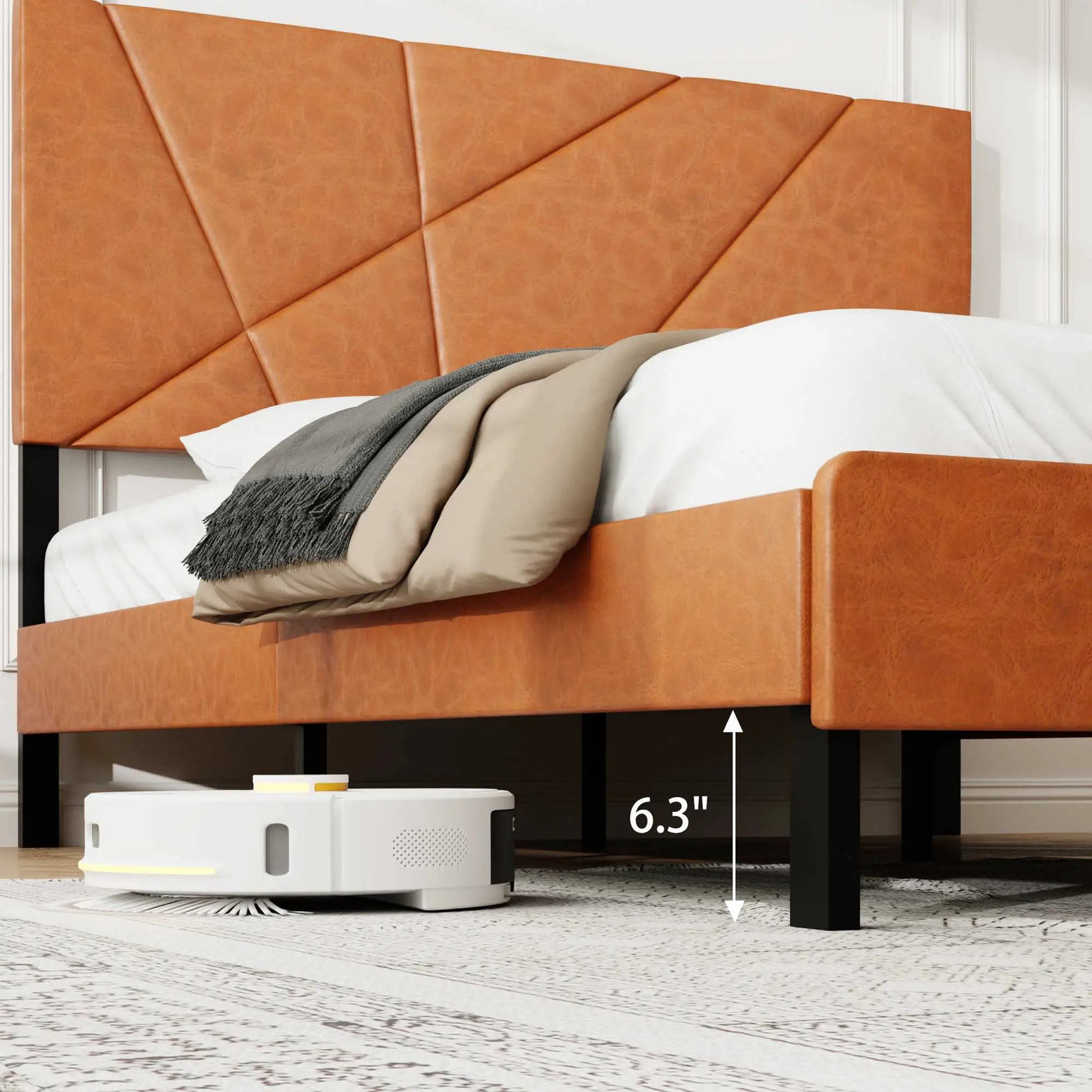 Vintage Under Bed Storage And Square Platform Design by HouseOfZazla