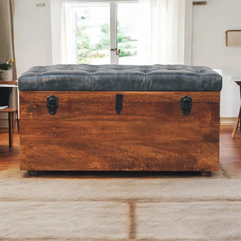 Solid Wood Storage Bench by HouseOfZazla