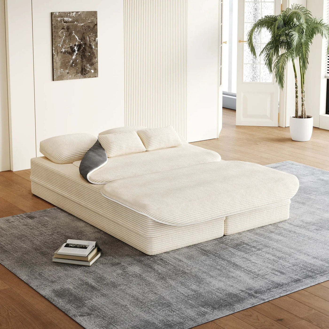 2 In 1 Foldable Sofa Bed With Multi Functional Blanket by HouseOfZazla